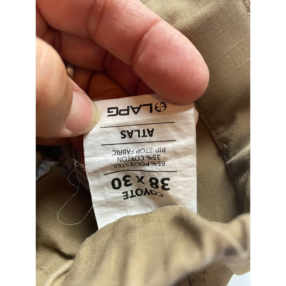 LA Police Gear Atlas Tactical Pants Mens 38x30‎ Coyote Brown Ripstop Cargo LAPG